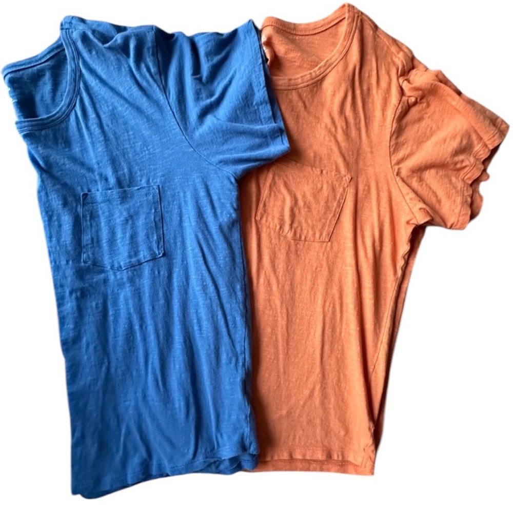 2 a.n.a. T-Shirts Cotton, Rounded Hem w/Pocket 0X (14W) awesome set